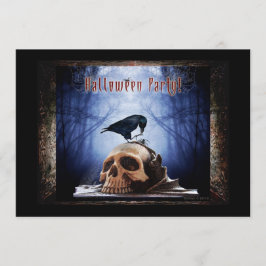Convite para Festa de Halloween - Raven no Crânio