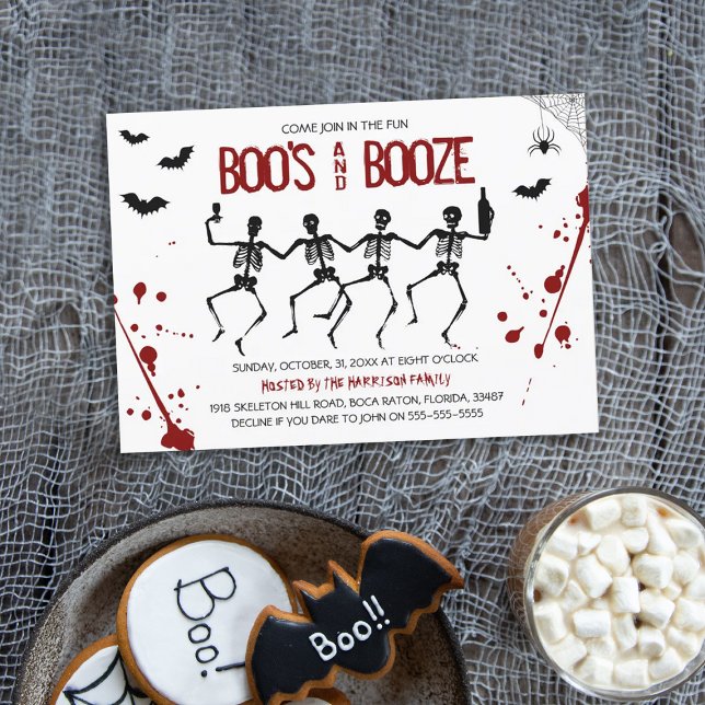 Convite para Festa de Halloween Spooky Boo's And B (Criador carregado)