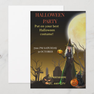 Convite para Festa de Halloween Spooky Chic
