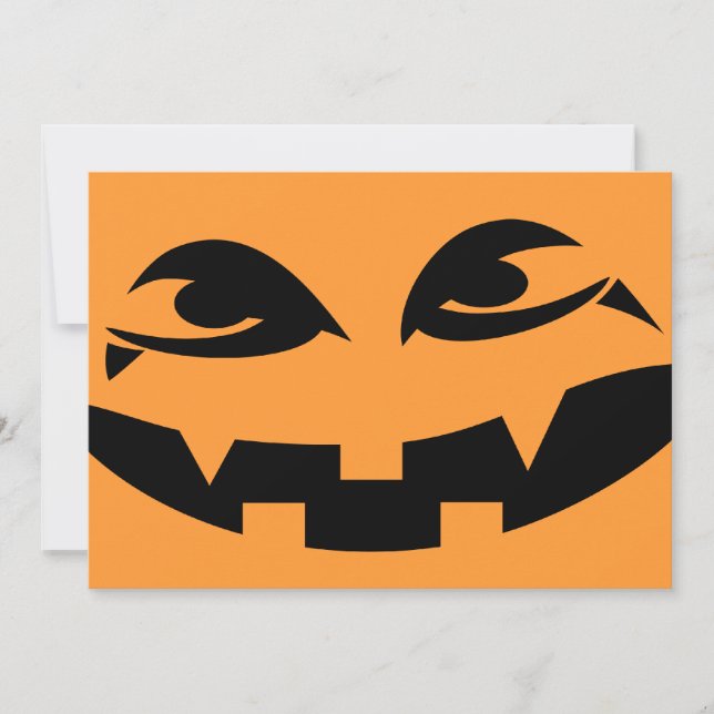 Convite para Festa de Halloween - Vampiro Pumpkin (Frente)