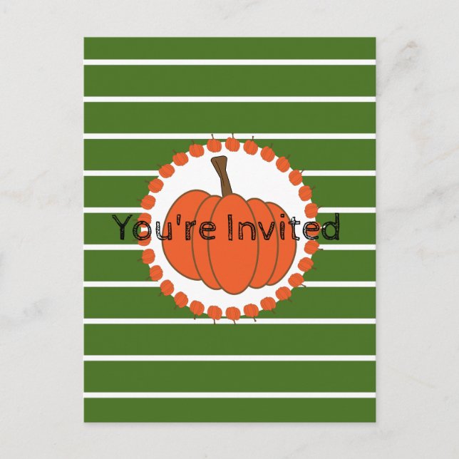 Convite para Festa de Halloween Verde (Frente)