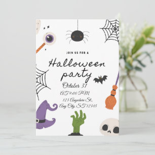 Convite para Festa de Halloween Vintage