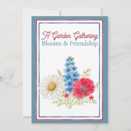 Convite para Festa de Jardim Americana de Verão