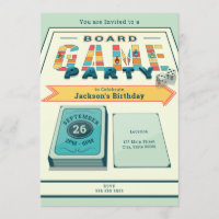 Convite para Festa de Jogos de Tabuleiro