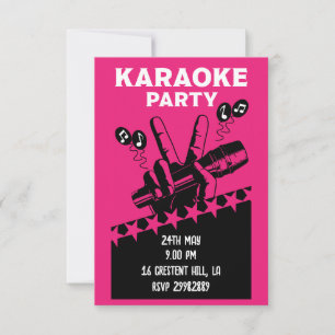 Convite para Festa de Karaokê