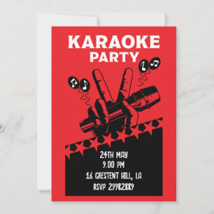 Convite para Festa de Karaokê