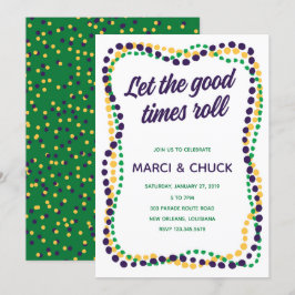 Convite para Festa de Mardi Gras