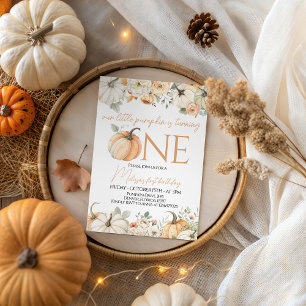 Convite para Festa de Menina do outono Floral