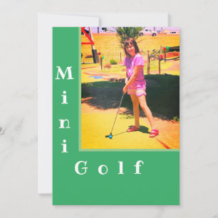 Convite para Festa de Mini Golfe Putt-Putt