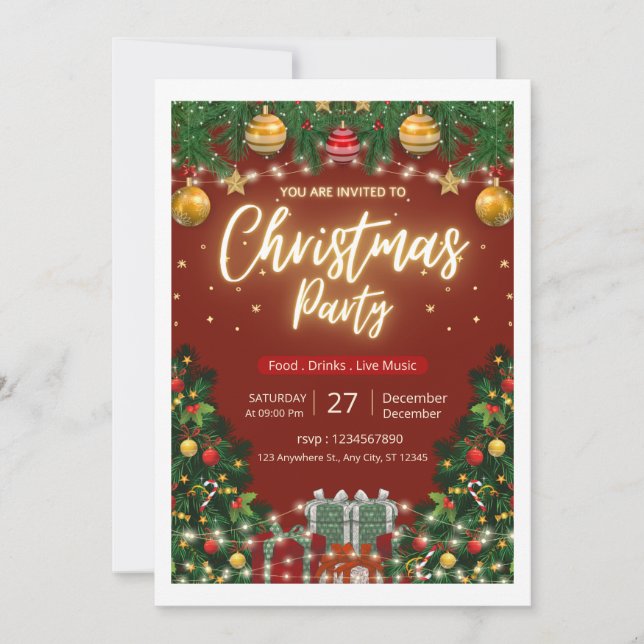 Convite para Festa de Natal (Frente)