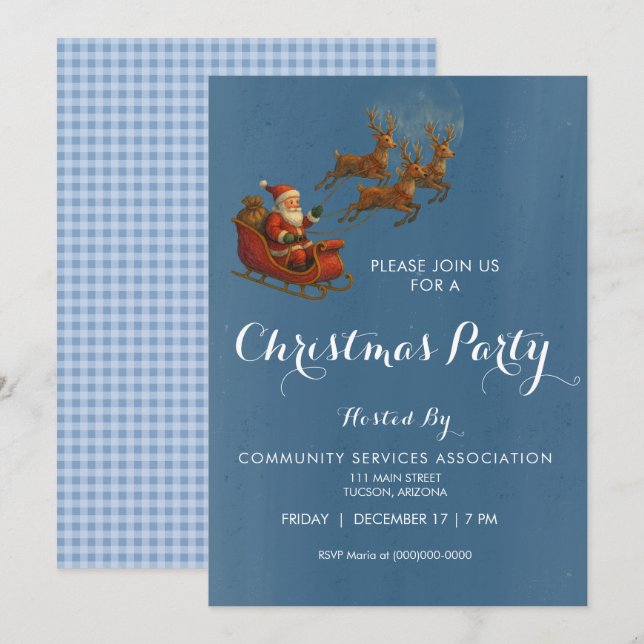 Convite para Festa de Natal (Frente/Verso)