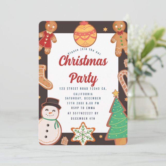 Convite para Festa de Natal (Em pé/Frente)