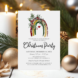 Convite para Festa de Natal Boho Arco-íris das Fér
