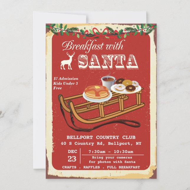 Convite para Festa de Natal Café da Manhã com Papa (Frente)