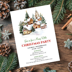 Convite para festa de Natal cena invernal capricho