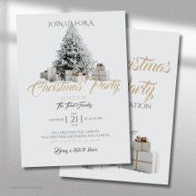 Convite para Festa de Natal com Árvore e Presentes