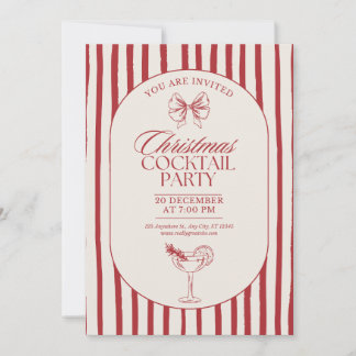 Convite para Festa de Natal com Coquetel
