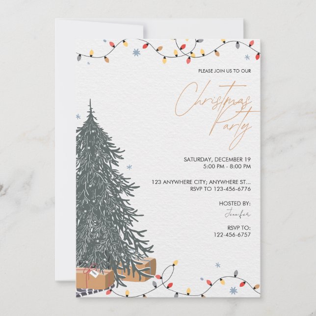 Convite para Festa de Natal da Árvore de Natal (Frente)