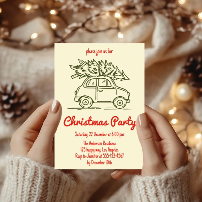 Convite para Festa de Natal de Carro Antigo (Criador carregado)