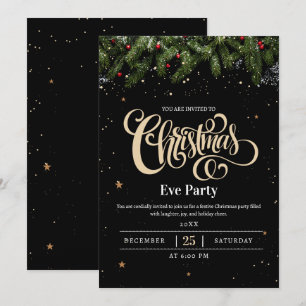 Convite para Festa de Natal de Férias de Luxo