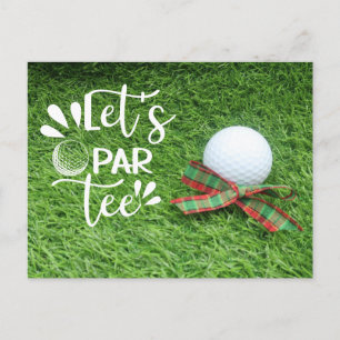 convite para festa de Natal de golfe para golfista