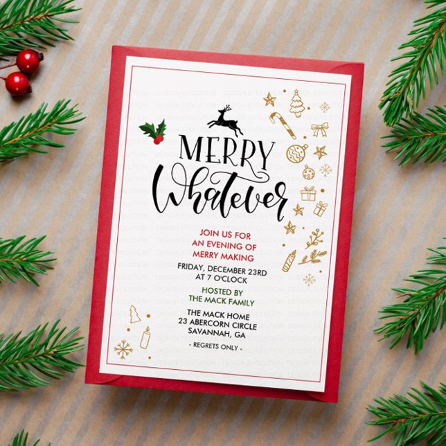 Convite para Festa de Natal de Inverno (Criador carregado)