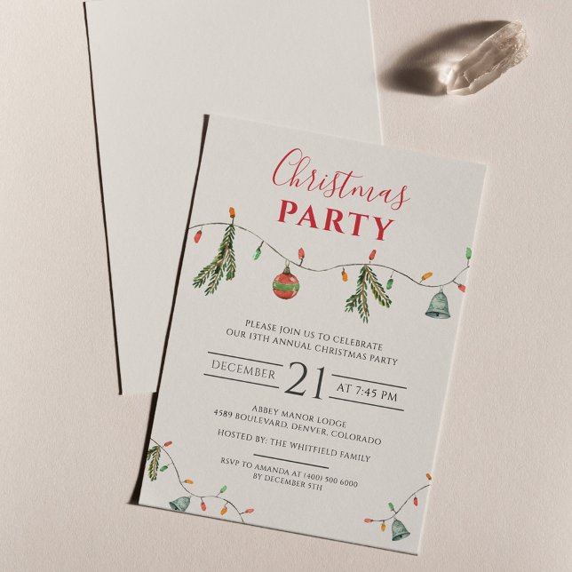 Convite para Festa de Natal de Negócios (Boho Christmas Business Party Invitation)