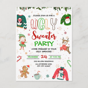 Convite para Festa de Natal de Suéter Feio, Natal