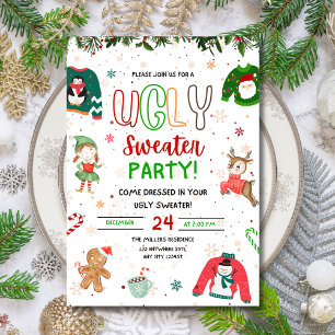 Convite para Festa de Natal de Suéter Feio, Natal 