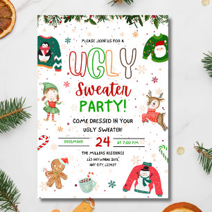 Convite para Festa de Natal de Suéter Feio, Natal 