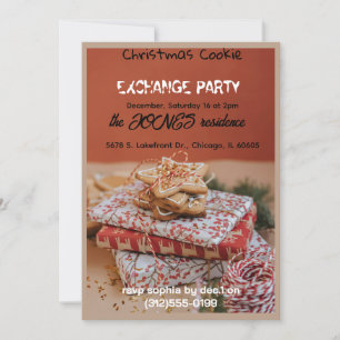 Convite para Festa de Natal de Troca de Biscoitos