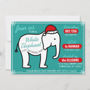 Convite para Festa de Natal do Elefante Branco (Tu