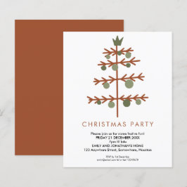 Convite para Festa de Natal em Árvore Simples de O