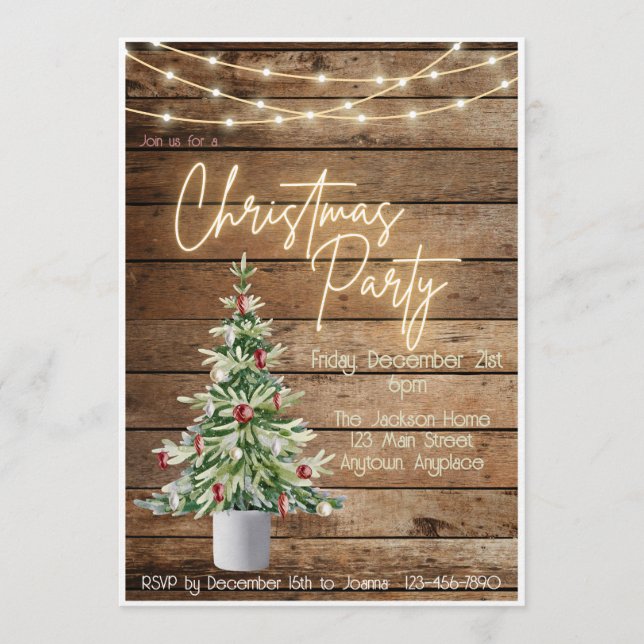 Convite para Festa de Natal em Casa de Campo (Frente)