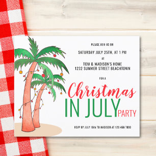 Convite para Festa de Natal em Julho com Orçamento