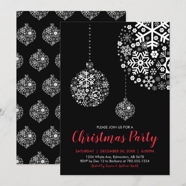Convite para Festa de Natal / Feriado (Frente/Verso)