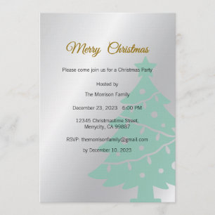 Convite para Festa de Natal, Jantar de Natal