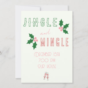 Convite para Festa de Natal Jingle and Mingle