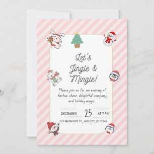 Convite para Festa de Natal Let's Jingle & Mingle