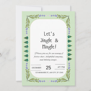 Convite para Festa de Natal Let's Jingle & Mingle