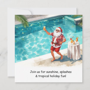 Convite para Festa de Natal na Piscina de Santa 