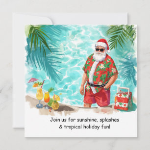 Convite para Festa de Natal na Piscina de Santa