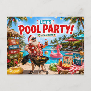 Convite para Festa de Natal na Piscina do Papai No