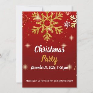Convite para Festa de Natal - Texto pode ser perso