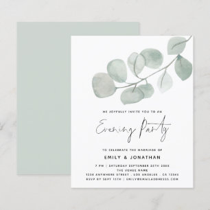 Convite para Festa de Noite de Casamento com Eucal