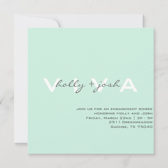 Convite para Festa de noivado (Frente)