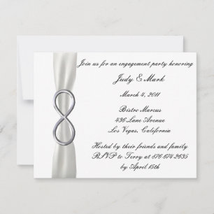 Convite para Festa de noivado de Casamento Branco