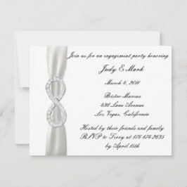 Convite para Festa de noivado de Casamento Branco 