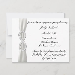 Convite para Festa de noivado de Casamento Branco