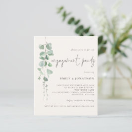 Convite para Festa de noivado de Creme de Eucalypt